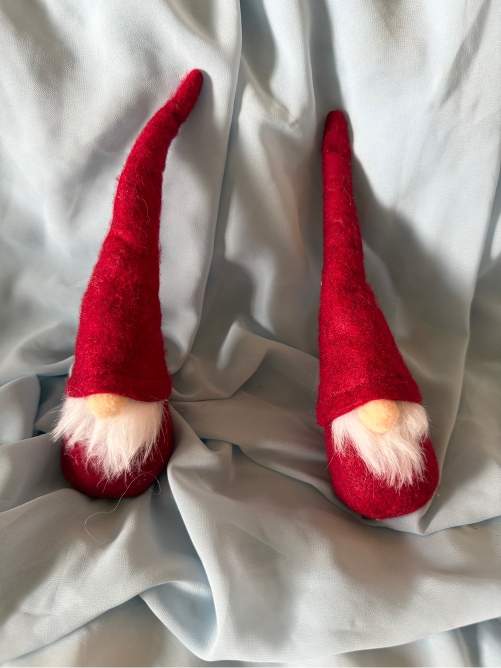 Red Holiday Gnome Pair with White Beards
